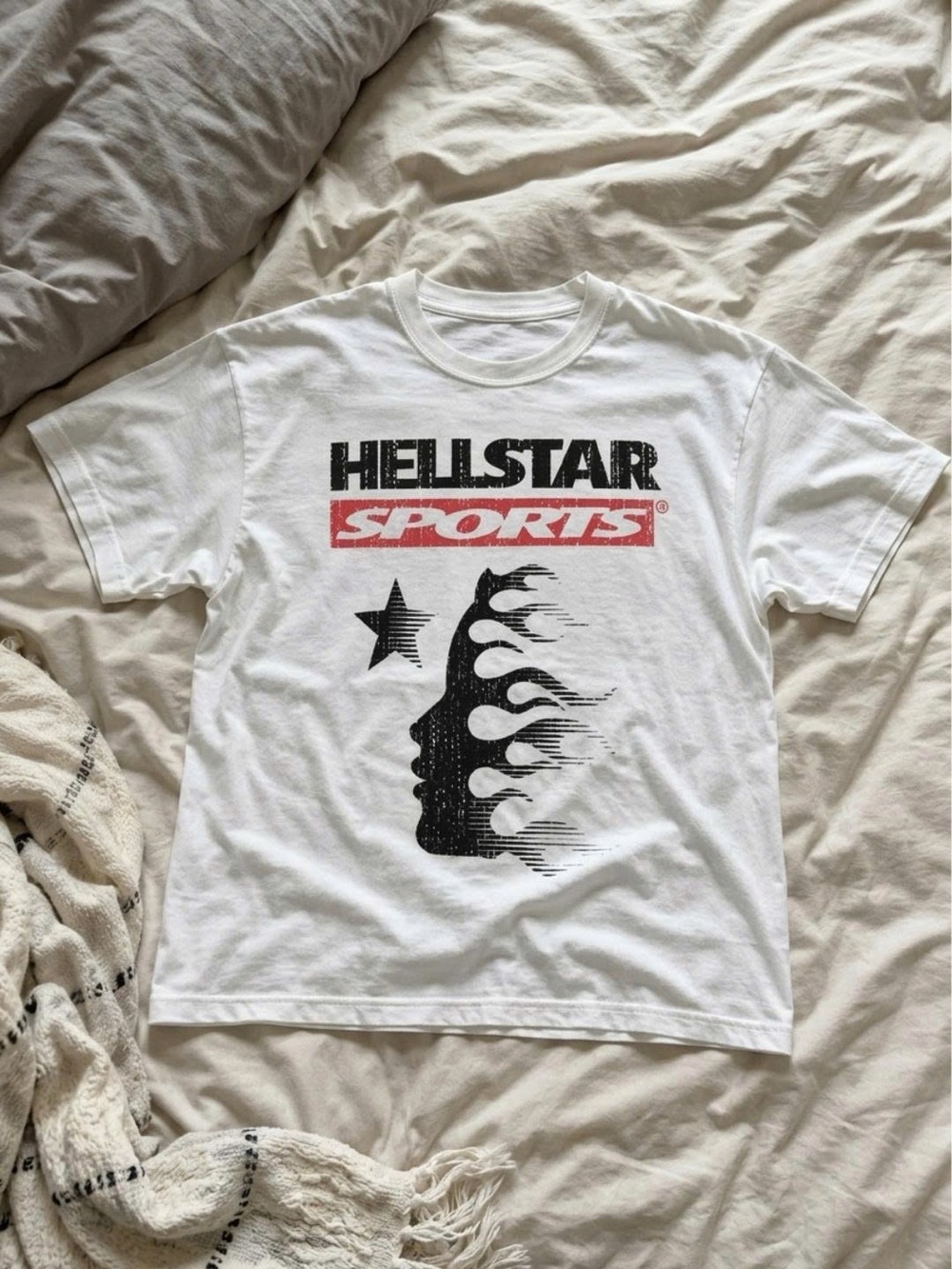 Hellstar Sports White Graphic Tee